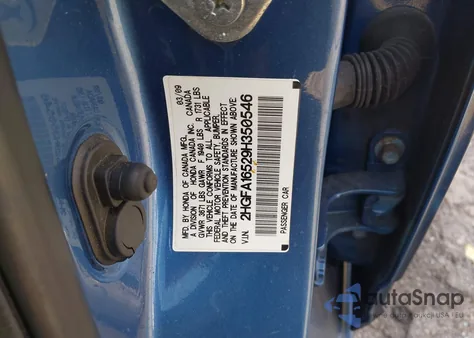 2009 Honda Civic Lx из США, поврежденный, VIN 2HGFA16529H350546